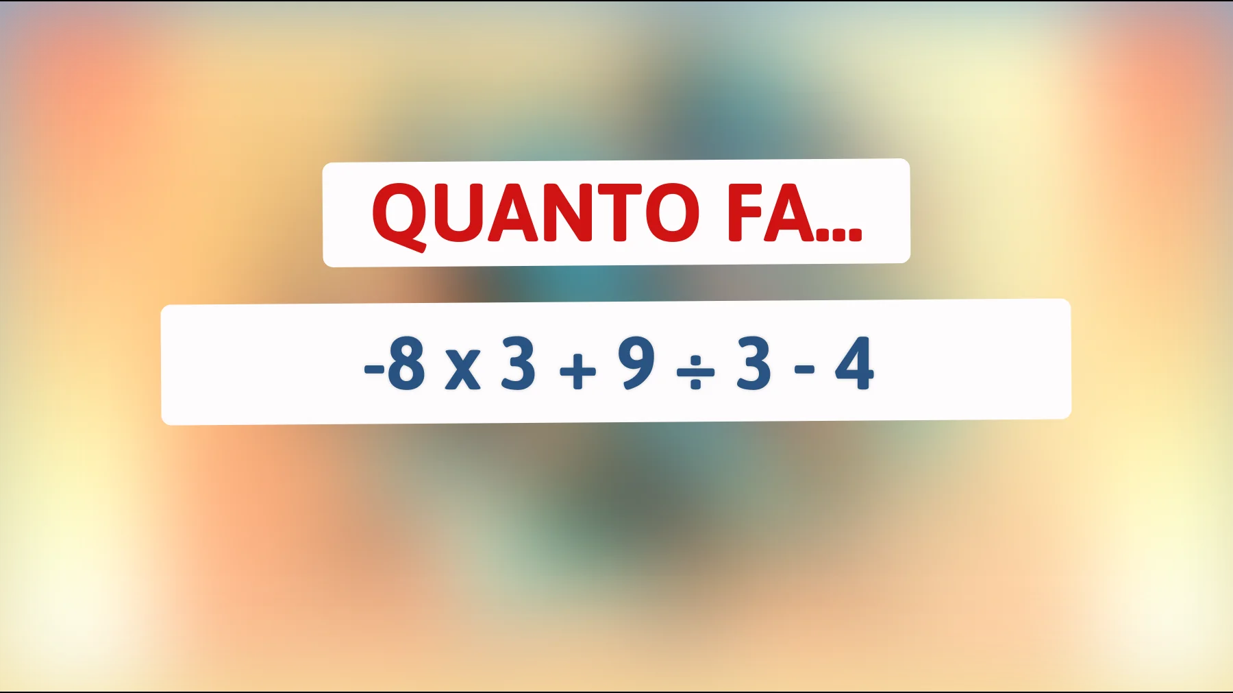 "Sai davvero far di conto? Sfida la tua mente con questo semplice calcolo che solo i più intelligenti riescono a risolvere!""
