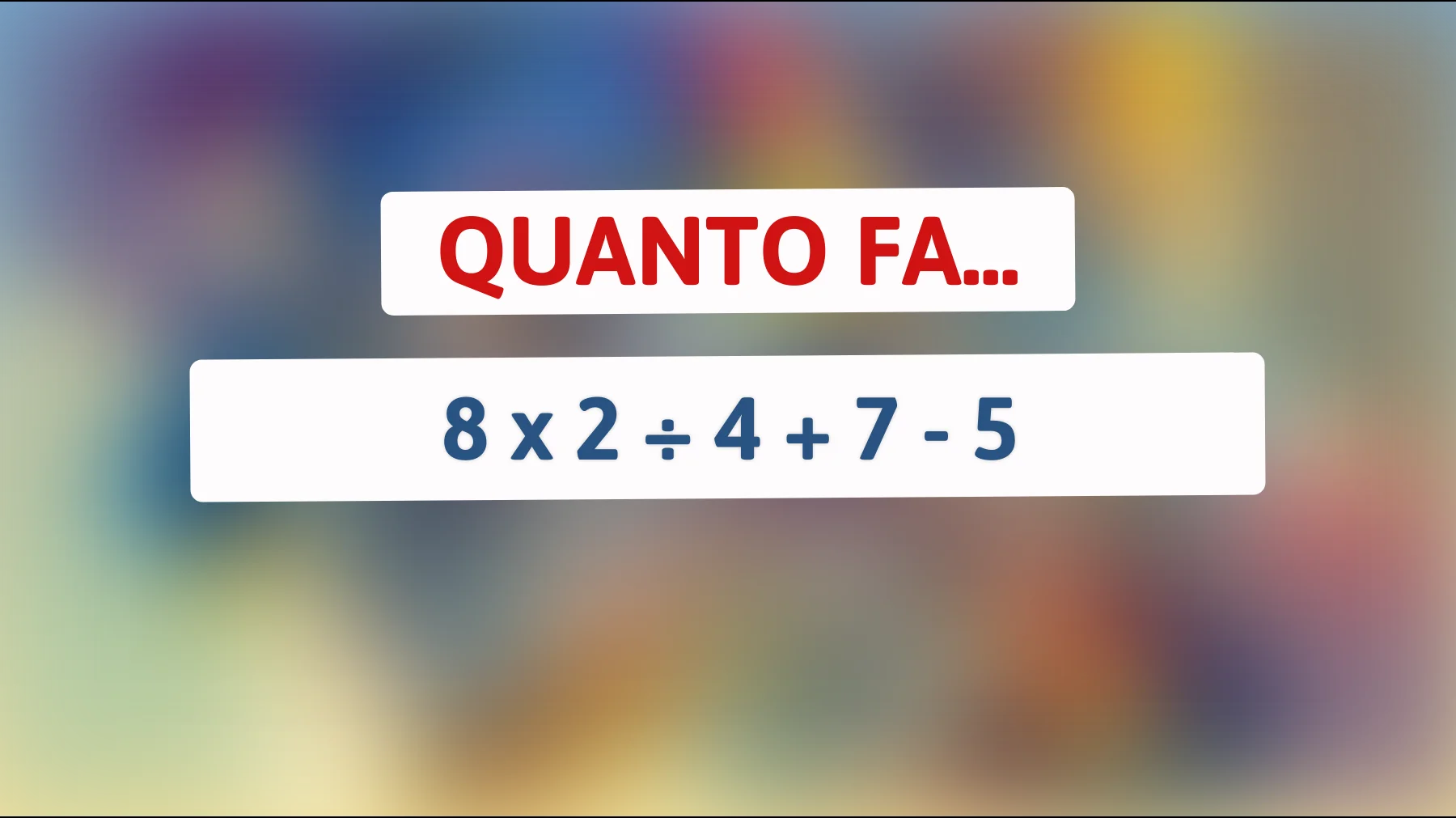 "Svelato il mistero matematico che solo il 1% delle persone risolve al primo colpo: accetti la sfida?""