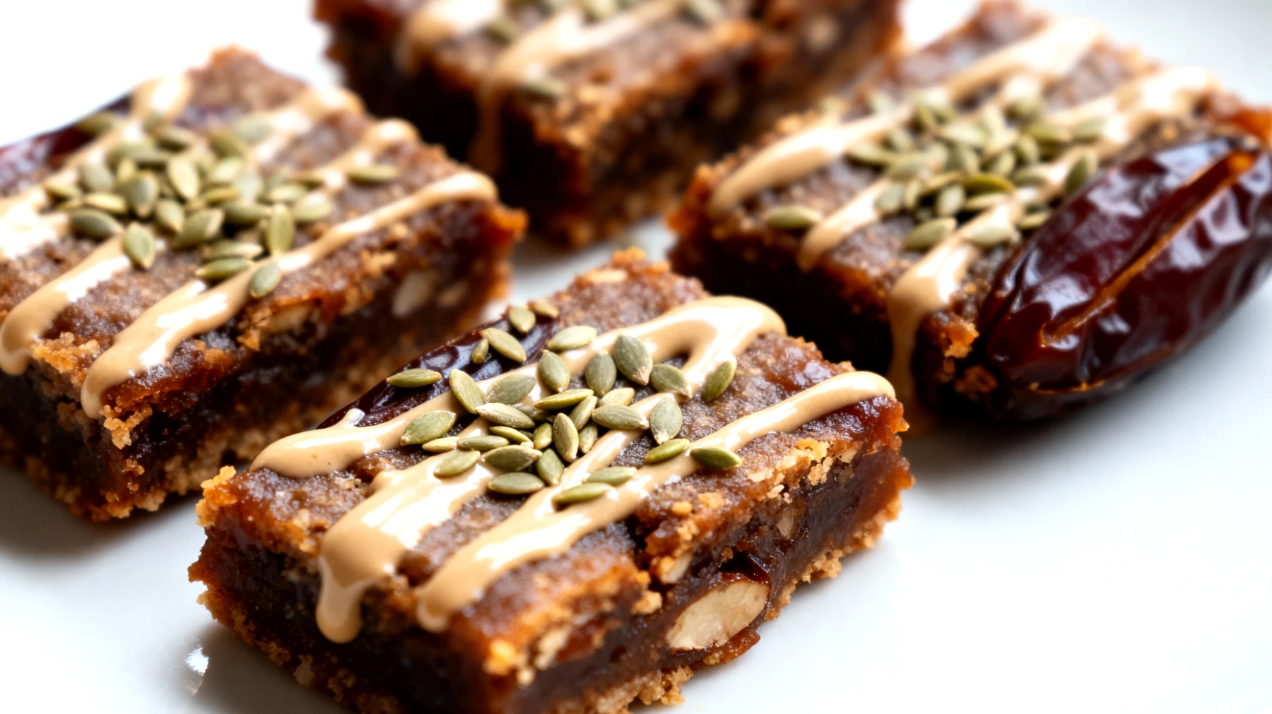 Barrette di datteri, tahini e canapa"