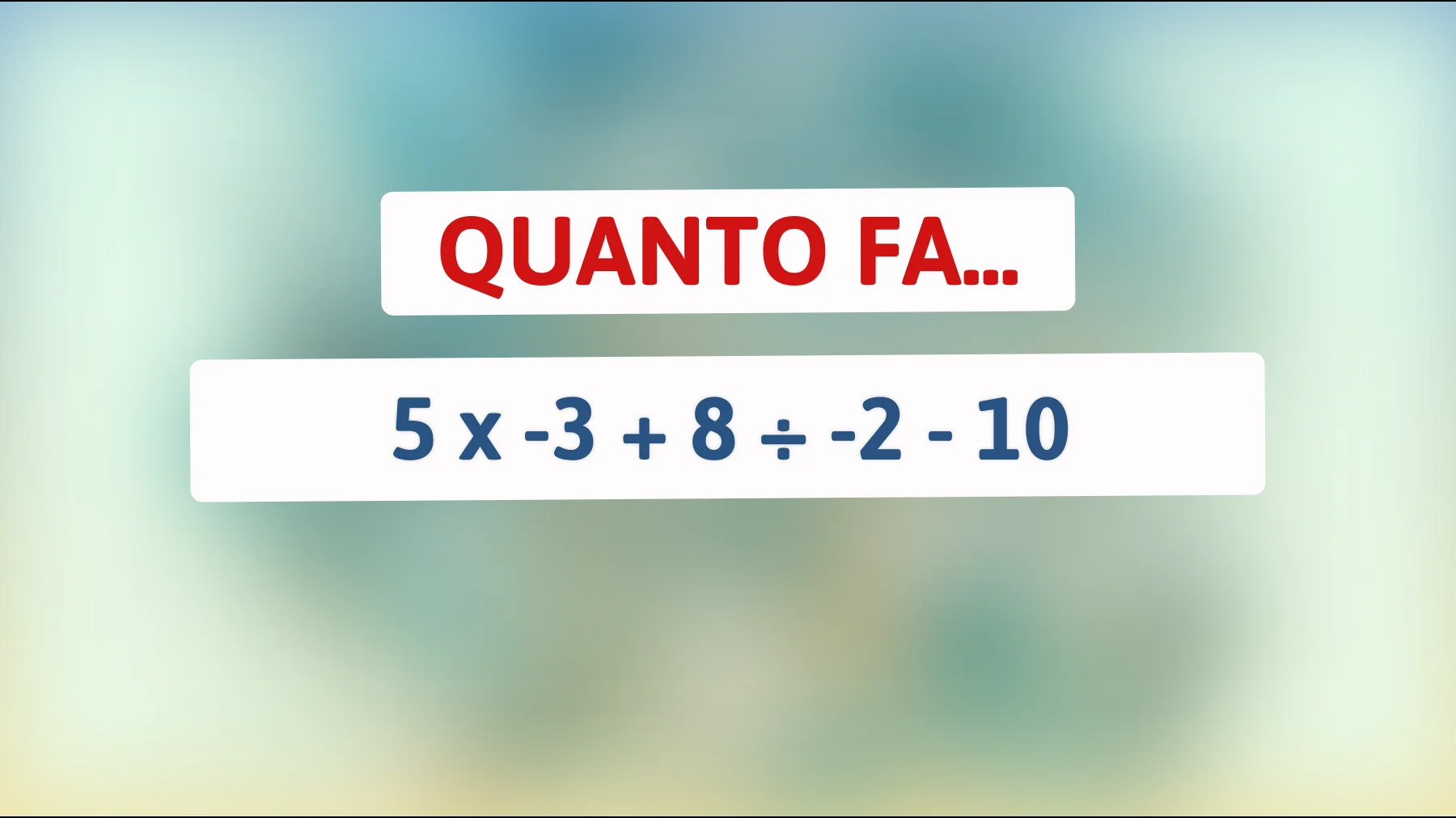 Solo il 1% delle persone riesce a risolvere questa equazione: sei tra i pochi geni che possono farcela?"