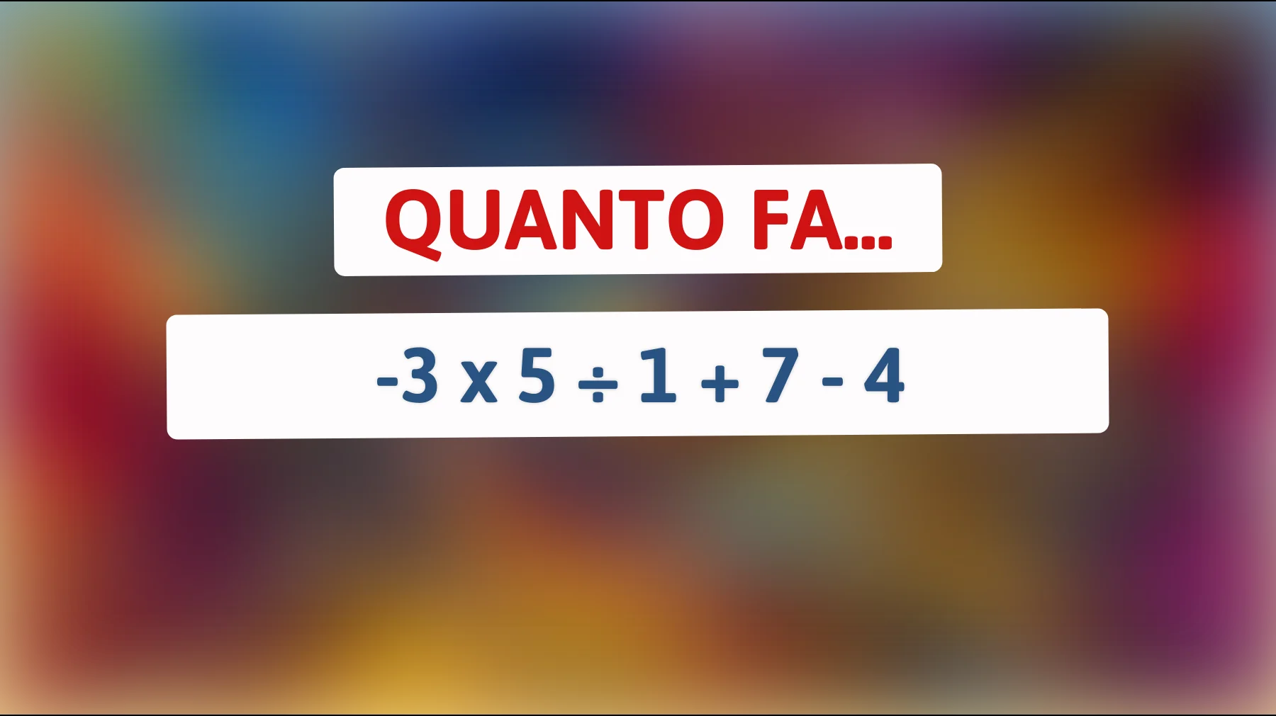 "Scopri se sei un vero genio risolvendo questo semplice ma ingannevole indovinello matematico!""
