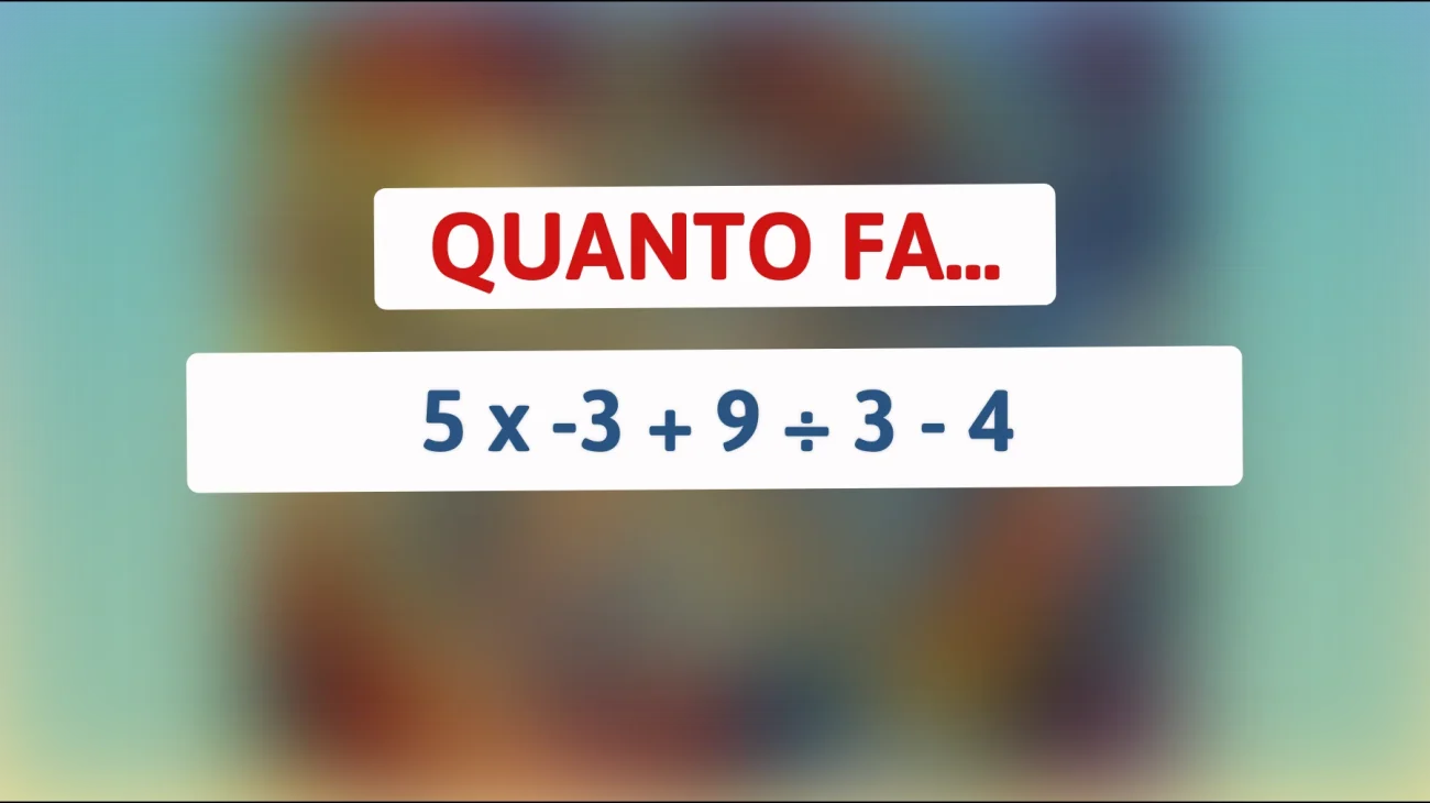 "Sei abbastanza geniale da risolvere questo enigma matematico? Fai il test ora!""