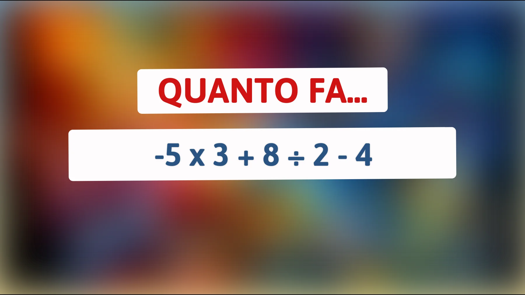 Scopri se sei tra l'1% di persone in grado di risolvere questo semplice calcolo matematico!"