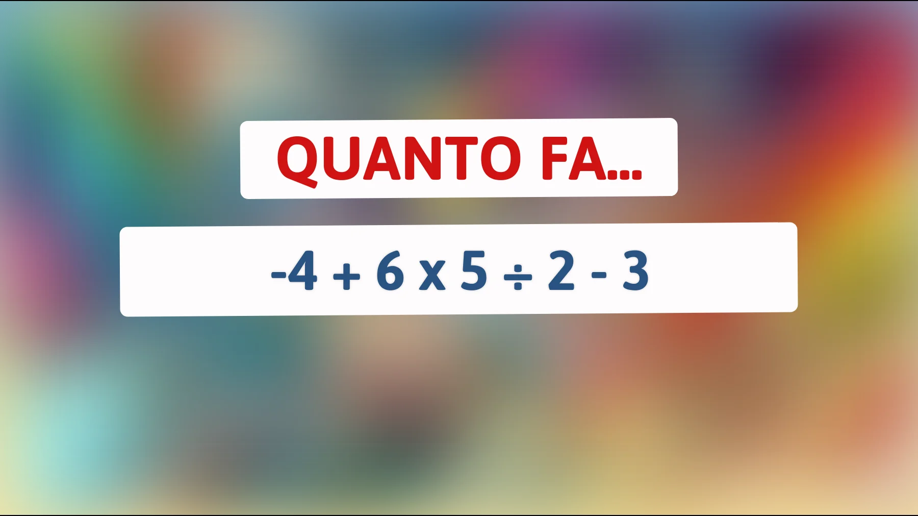 Sei abbastanza brillante? Solo pochi riescono a risolvere questo enigma matematico!"