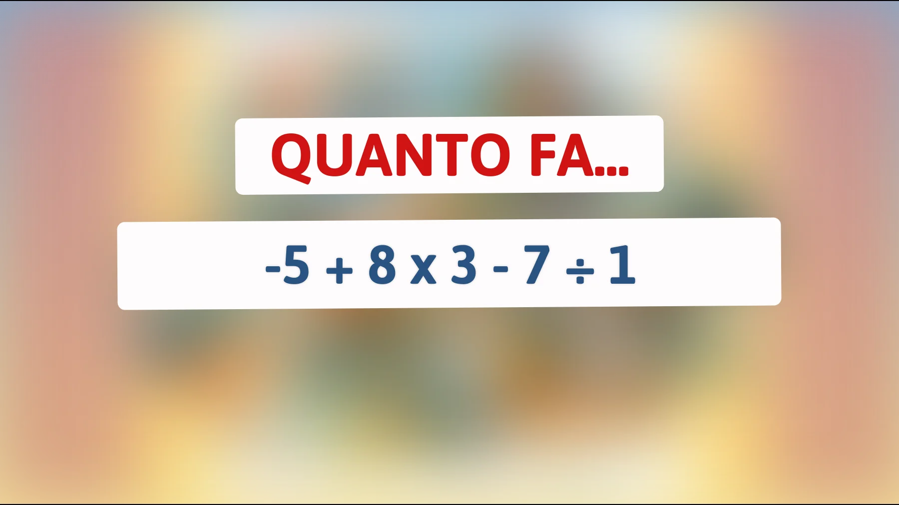 Sfida la tua intelligenza: Solo una mente brillante può risolvere questo enigma matematico! Ci riesci?"