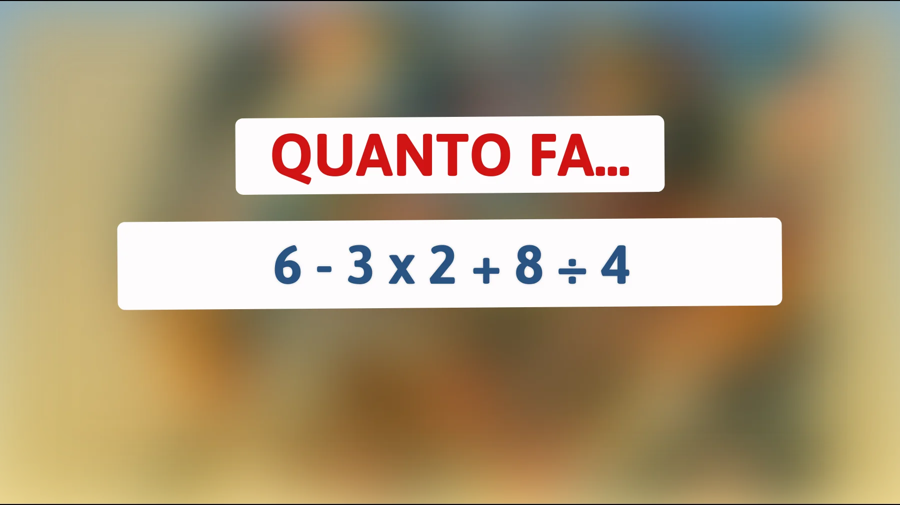 Solo il 1% delle persone riesce a risolvere questo semplice calcolo matematico: sfida il tuo cervello!"