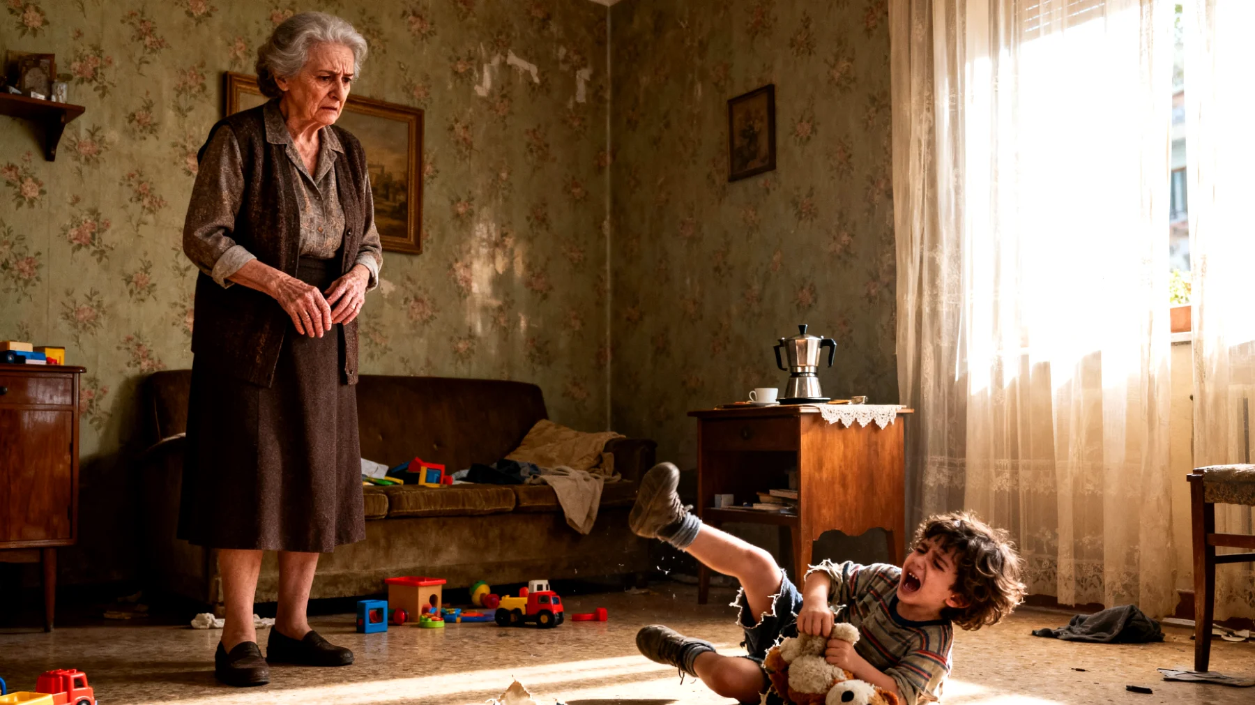 La nonna fatica a gestire le crisi emotive dei nipoti bambini, sentendosi inadeguata di fronte a pianti improvvisi, capricci e manifestazioni di rabbia o paura"